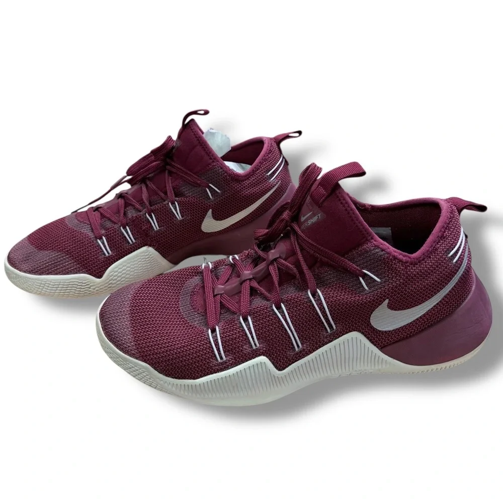 Nike Hypershift TB Burgundy White Basketball Shoes Sneakers Men Size 11.5